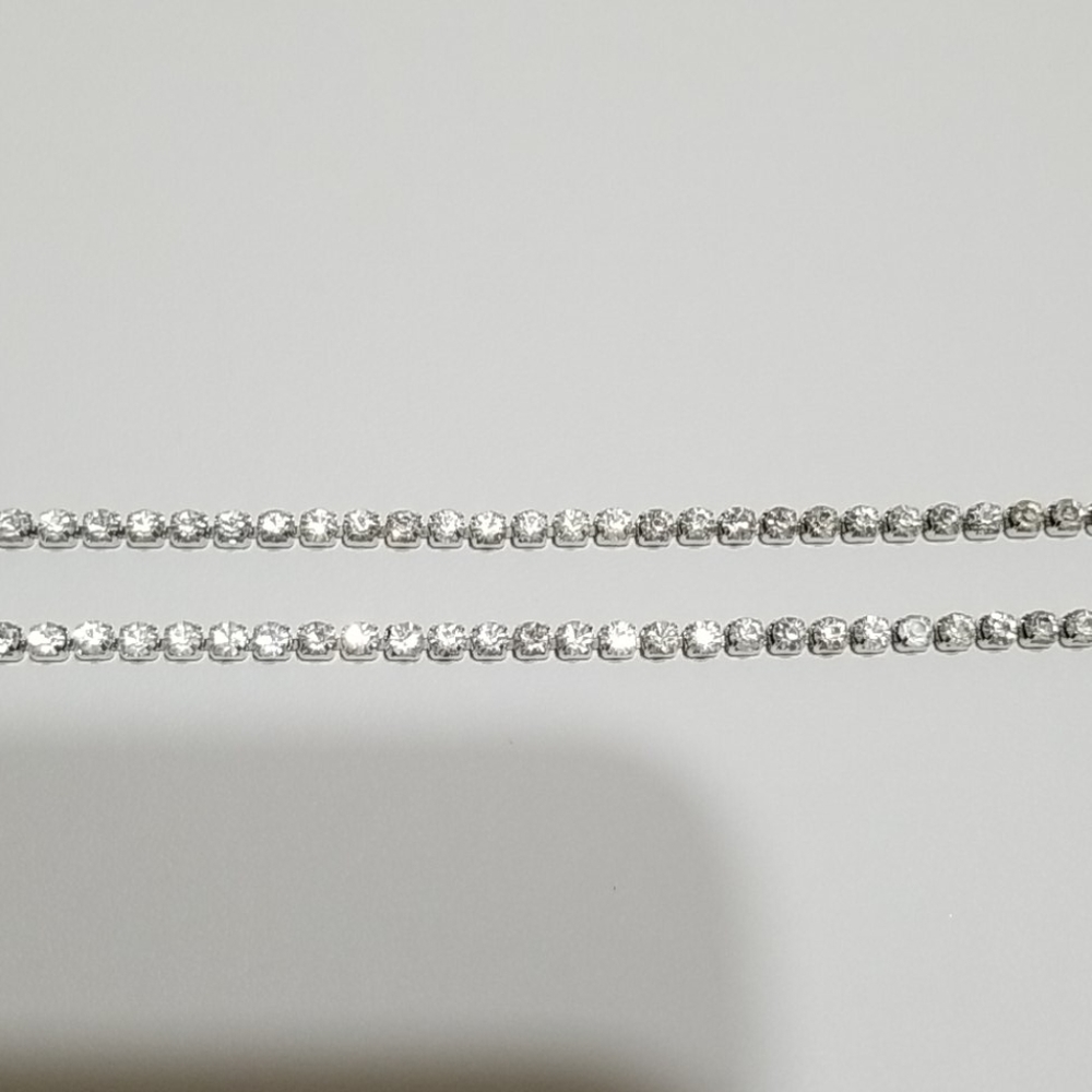 Long Silver CZ Chain - Picture 2 of 6